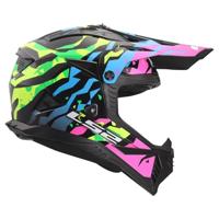 LS2 crosshelm "mx708 fast ii grotesk" helmet mx708 fast ii grotesque bl/pink/green x - thumbnail