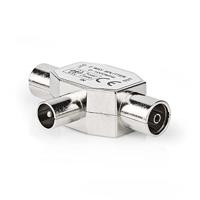 Coaxsplitter | IEC (Coax) Male - 2x IEC (Coax) Female | Metaal - thumbnail