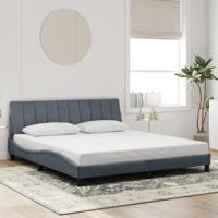 Bedframe zonder matras 180x200 cm fluweel donkergrijs - thumbnail