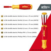 Wiha 38612 | Schroevendraaier met bitmagazijn | LiftUp electric | Sleufkop, Phillips met 6 slimBits in blister - 38612 - thumbnail