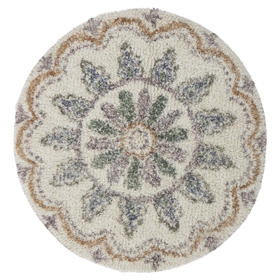 Bloomingville Vloerkleed Deljon Bruin Ø60