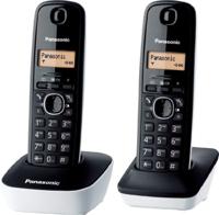 Panasonic KX-TG1612FRW Duo draadloos antwoordapparaat Zwart Wit - thumbnail
