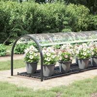 VidaXL Doorzichtig zeildoek met zeilringen 1x4 m pvc - thumbnail