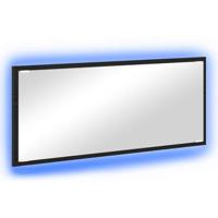 Spiegel met spiegel Zwart eiken 90 x 8.5 x 37 cm Bewerkt hout - thumbnail