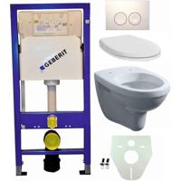 Geberit UP100 Toiletset - Trevi Wandcloset met Zitting - Delta 25 - Wit - thumbnail