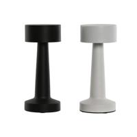 Bureaulamp Home ESPRIT Wit Zwart 9 x 9 x 21 cm (2 Stuks) - thumbnail