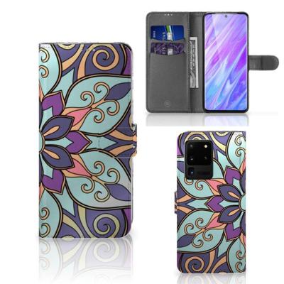 Samsung Galaxy S20 Ultra Hoesje Purple Flower Samsung Galaxy S20 Ultra Hoesje Purple Flower