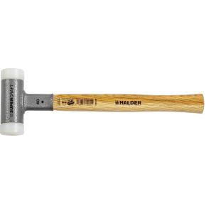 Halder Kunststofhamer | lengte 360 mm hoofd-d. 40 mm | hickory terugslagvrij | hard nylon wit | 1 stuk - 3366.040 3366.040 Halder Kunststofhamer | lengte 360 mm hoofd-d. 40 mm | hickory terugslagvrij | hard nylon wit | 1 stuk - 3366.040 3366.040