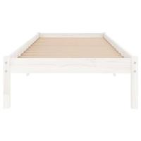 Bedframe massief grenenhout wit 90x200 cm - thumbnail