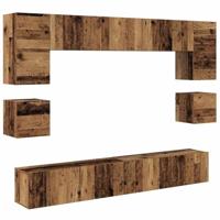 Tv-meubelset 8 pcs Oud hout 100 x 30 x 30 cm Bewerkt hout - thumbnail