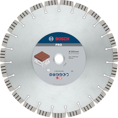 Bosch Accessories 2608602686 Bosch Power Tools Diamanten doorslijpschijf Diameter 350 mm Boordiameter 20 mm 1 stuk(s) Bosch Accessories 2608602686 Bosch Power Tools Diamanten doorslijpschijf Diameter 350 mm Boordiameter 20 mm 1 stuk(s)