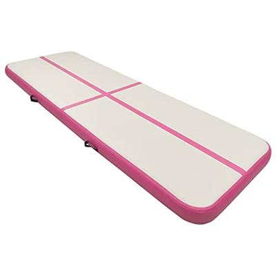 VidaXL Gymnastiekmat met pomp opblaasbaar 300x100x20 cm pvc roze