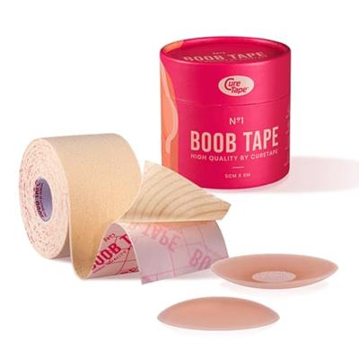 Cure Tape Boobtape no 1 incl. nipple covers 5cm x 5m beige 1 Stuks