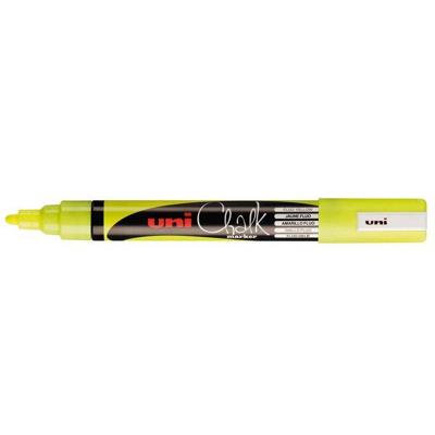 Krijtstift uni-ball rond 1.8-2.5mm fluor geel | 6 stuks