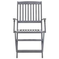 Tuinstoelen inklapbaar 4 st massief acaciahout - thumbnail