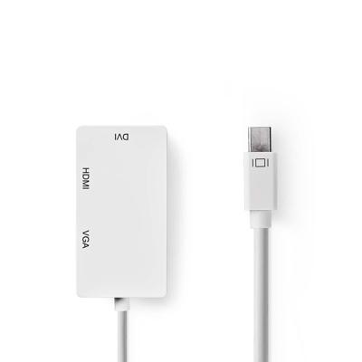 Nedis CCGB37465WT02 Mini Displayport-adapterkabel, Multiport Mini-displayport Male - Vga Female + Dvi-d 24+1-pins Female + Hdmi™-ingang 0,2 M Wit - thumbnail