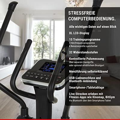 FINNLO hometrainer "crosstrainer loxon xtr" mod. 24 crosstrain.ergo loxon xtr white/silver