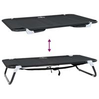 VidaXL Hondenbed zwart 90 x 55 x 18 cm staal - thumbnail