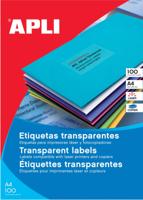 Apli Transparante etiketten ft 210 x 297 mm (b x h), 20 stuks, 1 per blad, doos van 20 blad - thumbnail