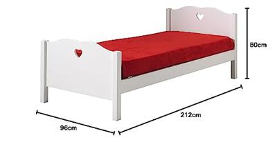 Vipack bed Amori - wit - 90x200 cm