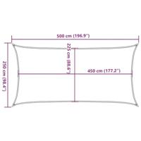 VidaXL Zonnezeil 160 g/m² 2,5x5 m hdpe taupe - thumbnail
