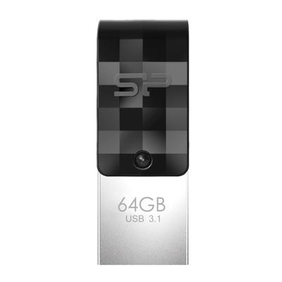 Silicon Power C31 Dual USB Pendrive Mobile 64GB USB-C Black
