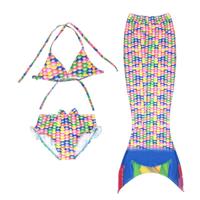 Meisje zeemeermin staart 3 stuks Swimmable Bikini instellen schattig badpak grootte: 120cm - thumbnail