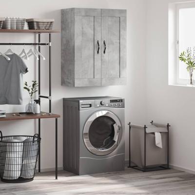 Wandkast 69,5x34x90 cm bewerkt hout betongrijs Wandkast 69,5x34x90 cm bewerkt hout betongrijs