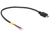 Delock 85541 Kabel USB 2.0 Micro-B male > 2 x open draden voeding 20cm Raspberry Pi - thumbnail