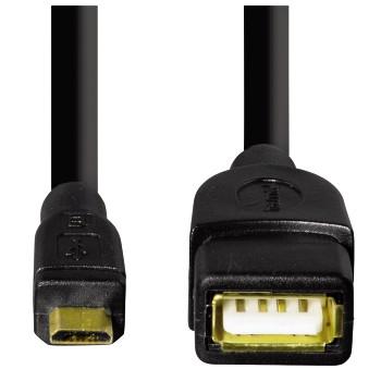 HAM75078426 adapterkabel, USB-aansluiting naar micro-USB-stekker.