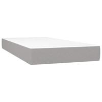 Boxspring met matras stof lichtgrijs 120x190 cm - thumbnail