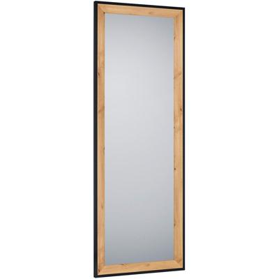 Trion Ingelijste Wandspiegel Bruin Zwart MDF - 50x150 cm