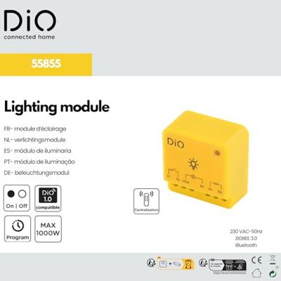 Set van 2 verlichtingsmodules - DiO CONNECTED HOME - Aan/Uit 1000W - 433 MHz / Zigbee / BLE