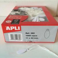 Hangetiket met koord 11x24 mm 382-1000st - thumbnail