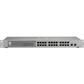 LevelOne FGP-2410 - Switch - onbeheerd - 24 x 10/100 (PoE) + 2 x Gigabit SFP-combinatie - desktop, rack-uitvoering - PoE LevelOne FGP-2410 - Switch - onbeheerd - 24 x 10/100 (PoE) + 2 x Gigabit SFP-combinatie - desktop, rack-uitvoering - PoE