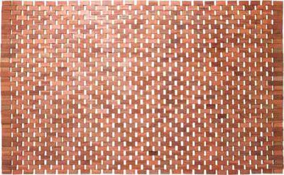 Badmat Sealskin Woodblock Teak 90x52 cm Bruin