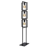 Lucide LUUK - Vloerlamp - 3xE27 - Zwart - thumbnail