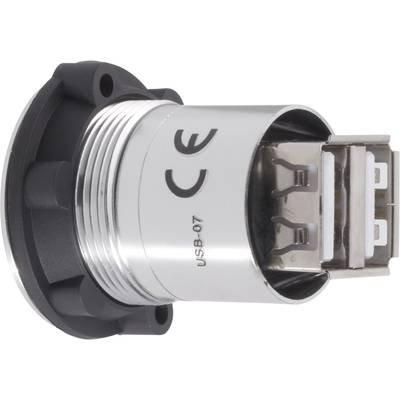 TRU COMPONENTS USB-07 Dubbele USB-inbouwbus 2.0 Bus, inbouw 2x USB-bus type A naar 2x USB-bus type A Inhoud: 1 stuk(s)