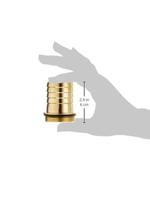 Messing slangtule met buitendraad en o-ring 1/2 - 13 mm - thumbnail