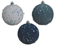 Kerstbal plc fluweel d8 cm a3 Decoris - Decoris - thumbnail