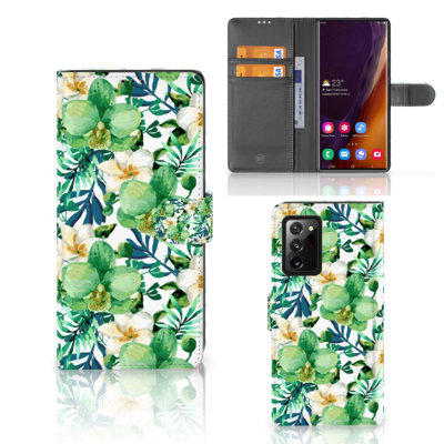 Samsung Galaxy Note20 Ultra Hoesje Orchidee Groen Samsung Galaxy Note20 Ultra Hoesje Orchidee Groen