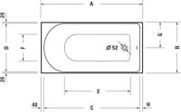 Ligbad Duravit D-Neo Inbouw 170x75x48.5 cm Wit - thumbnail