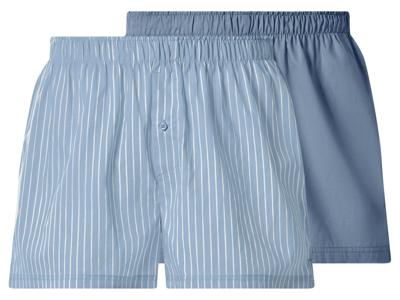 esmara Men Set van 2 heren boxershorts (strepen/blauw, XL)