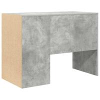 Bureau met plank Betongrijs 102 x 50 x 75 cm Bewerkt hout - thumbnail