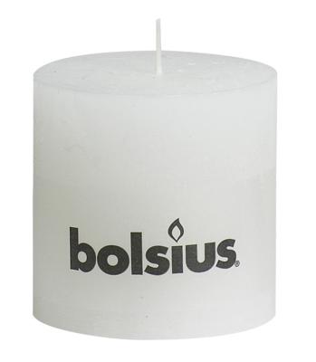 Bolsius rustiek kaars 10x10cm wit