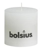 Bolsius rustiek kaars 10x10cm wit - thumbnail