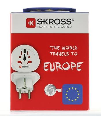 Reisadapter Wereld-naar-Europa Geaard - thumbnail