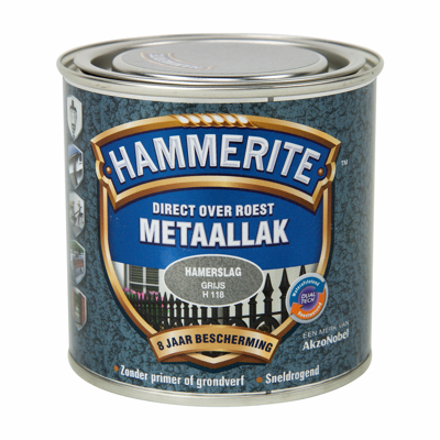Hammerite Metaallak Hamerslag | Grijs | H118 | 250ml - 5093476