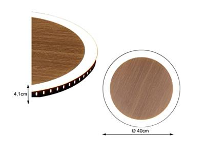 ECO-Light 9053 M WO MOON LED-plafondlamp LED 24 W Hout