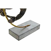 Decoratieve figuren DKD Home Decor 33 x 25 x 48 cm Zwart Gouden Aap Modern (2 Stuks) - thumbnail